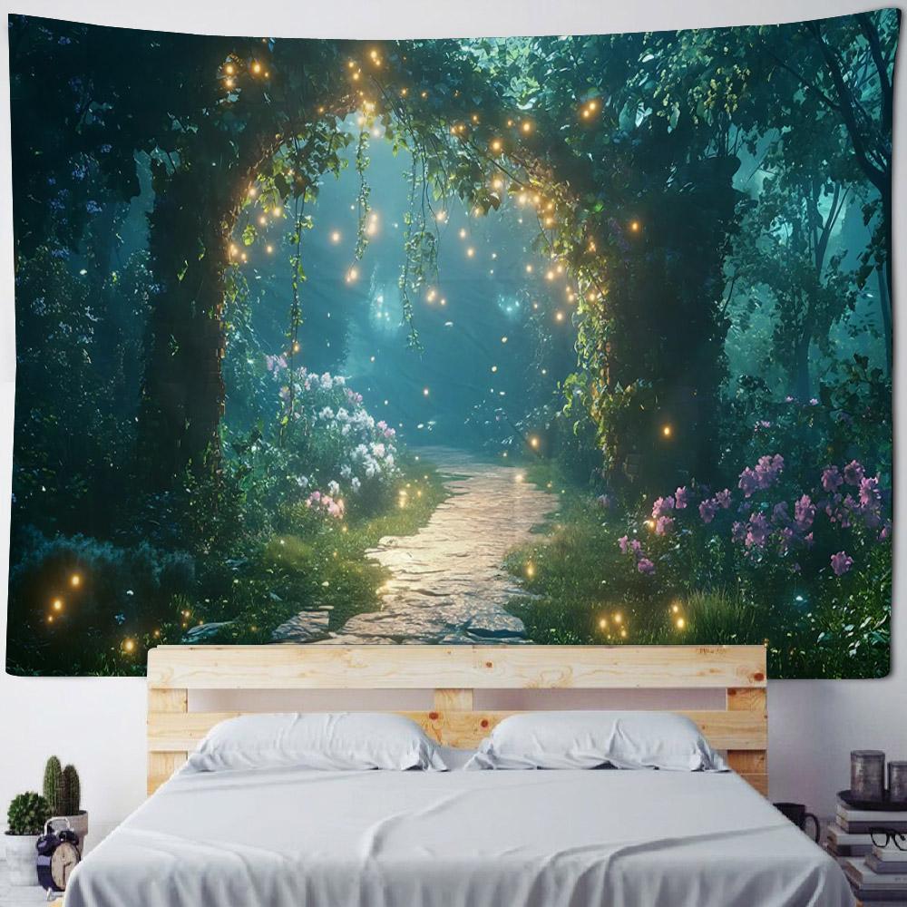 Fairy Tale Forest Tapestry Home Wall Decoration Kawaii Hippie Fantasy Room Art Decoration Background Blanket Bed Sheet