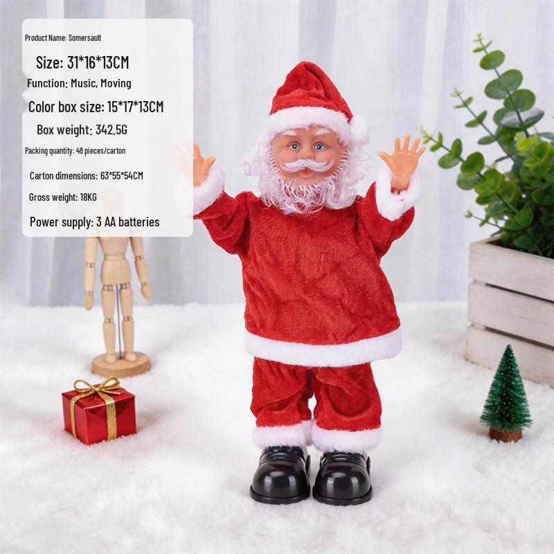 Electric Climbing Ladder Santa Claus Toy for Kids' Christmas Decoration