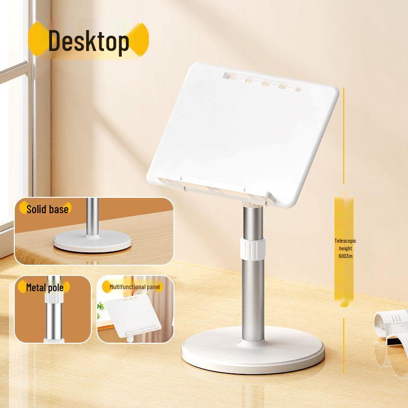 Adjustable Floor-standing Reading Stand with Telescopic Bookshelf