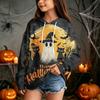 Kids Halloween Print Hoodie Pullover Sweatshirt for Boys Girls Casual Wear
