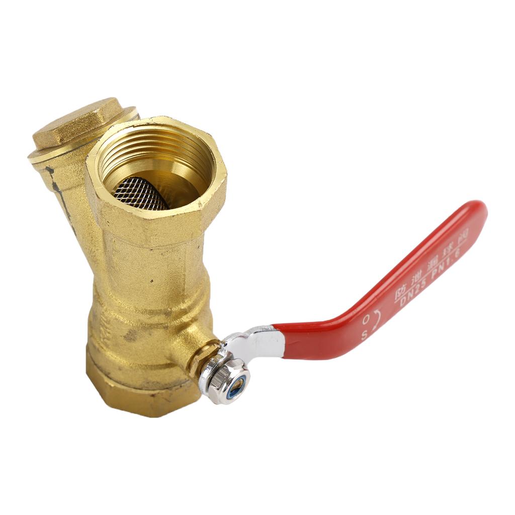 1" BSP Equal Female Thread Brass Y Type Strainer Filter Ball Valve