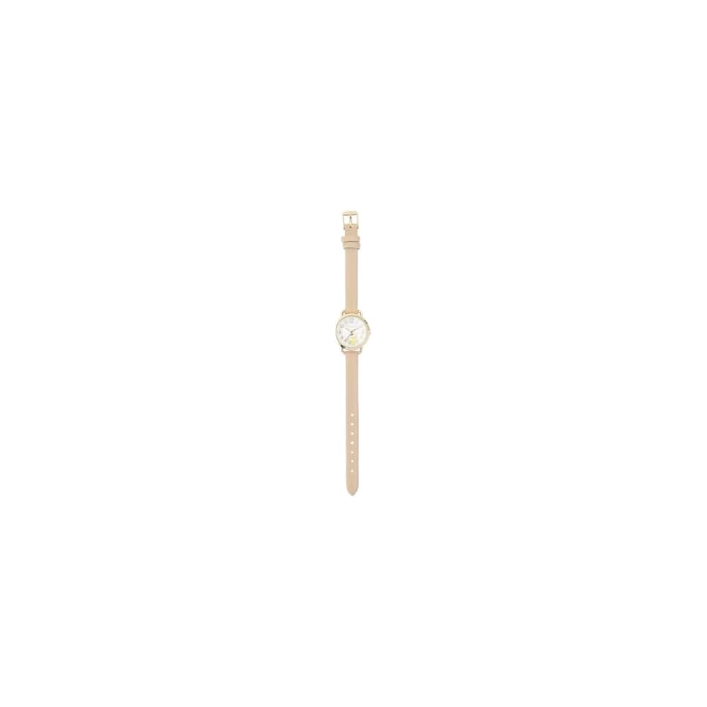Fieldwork Analog Watch Sanrio Characters Pom Pom Purin Beige Leather Strap Women s Business Casual Timepiece