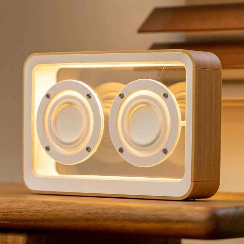 Transparent Acrylic Bluetooth Speaker with Visual Atmosphere Design,Built-In Subwoofer,Clear Sound Quality,Desktop Decoration