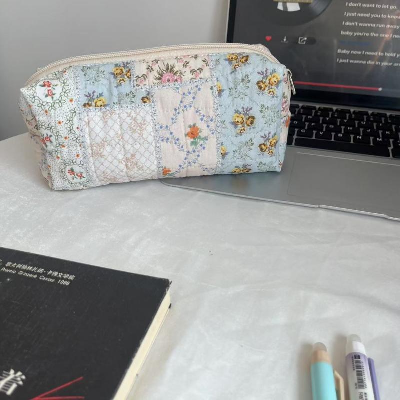 Silver Ballet Style Cute Bow Large Capacity Pencil Case Student Stationery Study Supplies Back To School Kawaii Bag