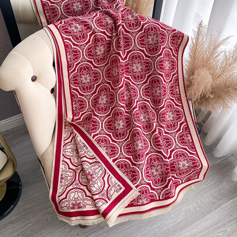 Temperament Tassel Age Reduction Thickened Scarf Outside With Loose Shawl High Sense Travel Cloak Women
