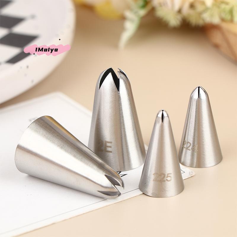 M-1/4Pcs Stainless Steel Cake Decorating Tips Flower Icing Piping Nozzle for Cupcake Cream Pastry Confectionery