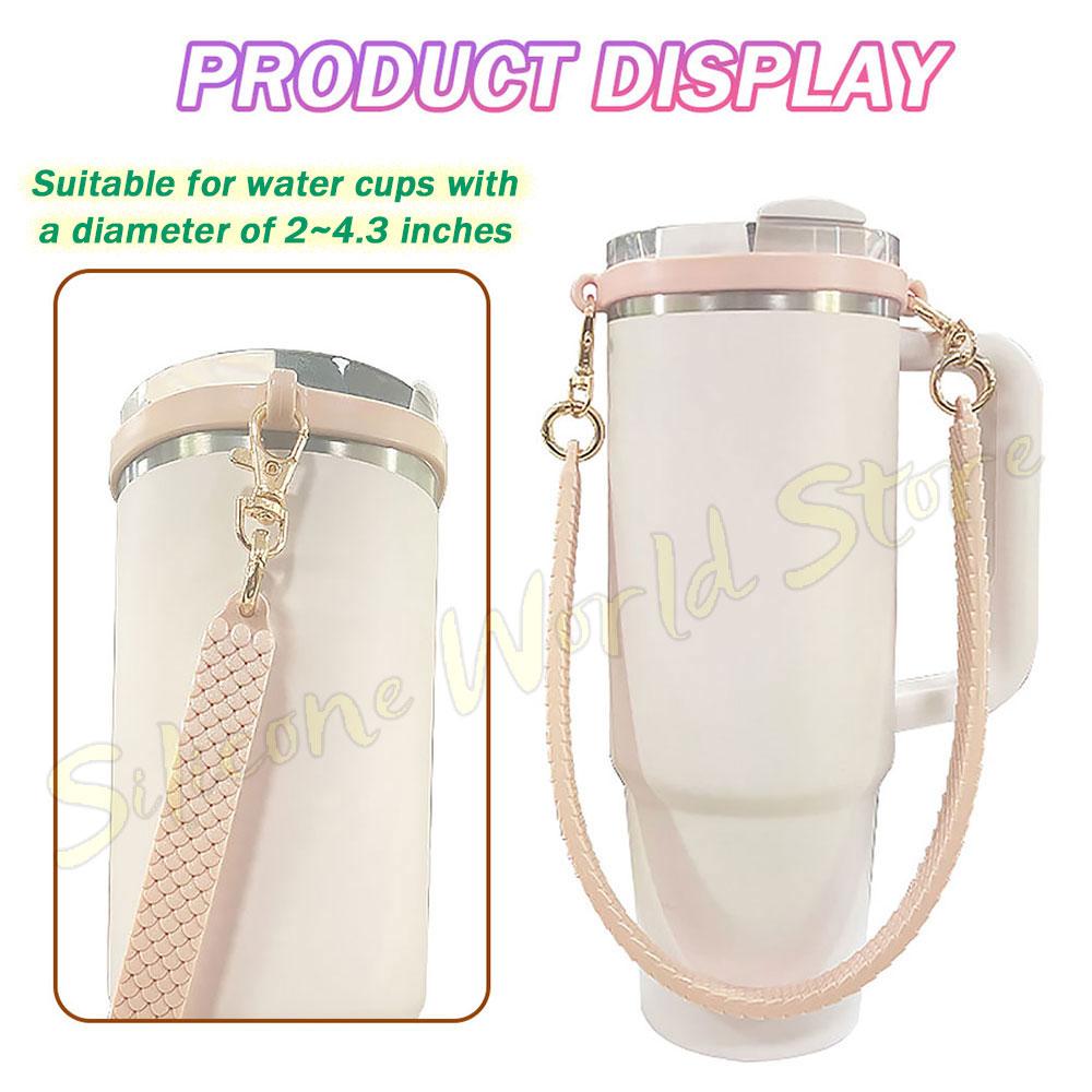 SW Water Bottle Handle Strap Water Cup Holder Sling Carrier Silicone Hanging Rope Fit Most 8-40oz Bottles for Cup Accessories