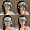 Checkered Printed Black Summer Sun Hat Outdoor Sunshade Breathable Cap Duckbill
