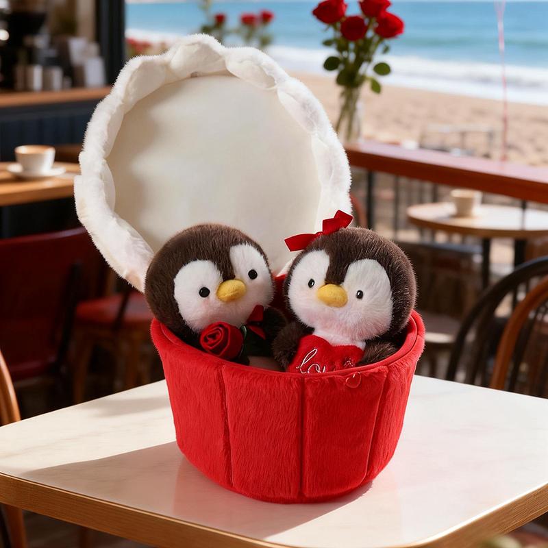 Cute Rose Bear Plush Toy Stuffed Animal Doll Bear in the Cupcakes Funny Two-in-One Valentines Day Birthday Anniversary Present