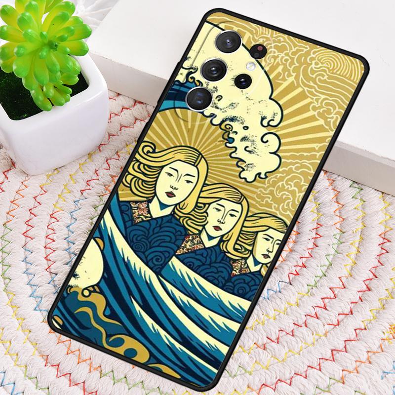 Japanese Surfers Silicone Phone Case For Samsung Galaxy note 10 pro S26 S25 S24 S23 S22 S21 Plus S25Ultra Capa Cover