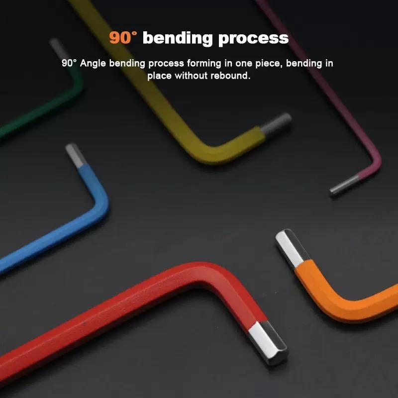 7Pcs Bicycle Hex Key Set Colorful Hexagon Spanner Flat Ball Opening Wrench MTB Road Bike Repair Tool Kit 1.5/2/2.5/3/4/5/6mm
