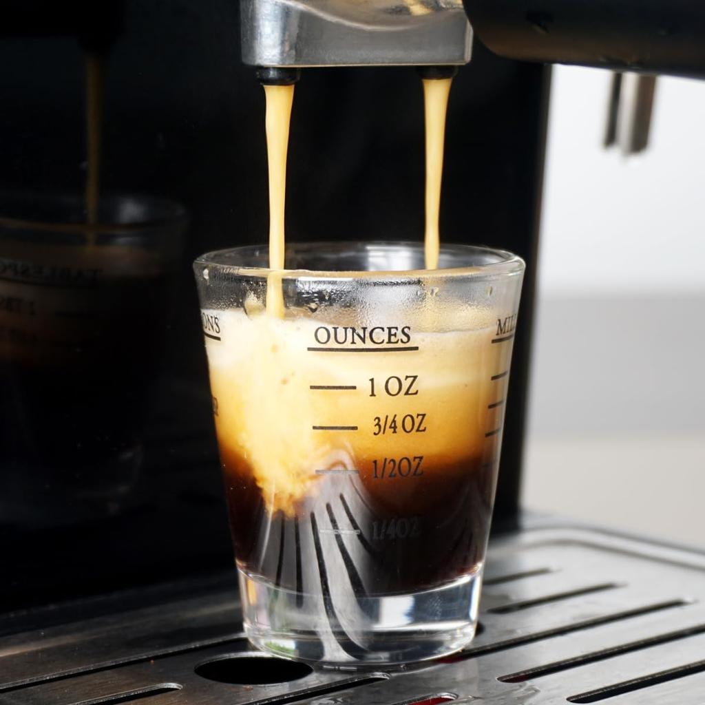 Taza Medidora, Vaso de Chupito para Espresso, Juego de Vasos de Chupito de 30 ml, Vaso Graduado, Vaso de Sake, Copa de Vino, Vaso Medidor (Negro, rojo)