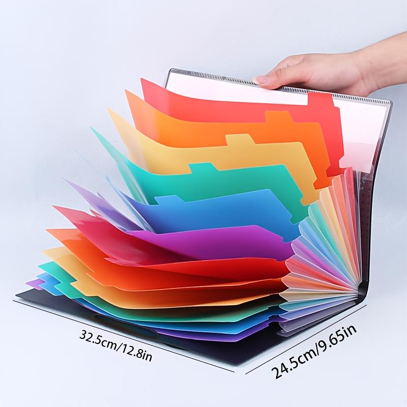 Großer Kapazität Regenbogen A4 Schreibtisch Dokumenten-Organizer, Minimalistischer Koreanischer Stil Tischplatten-Ordner, Tragbare Papieraufbewahrung