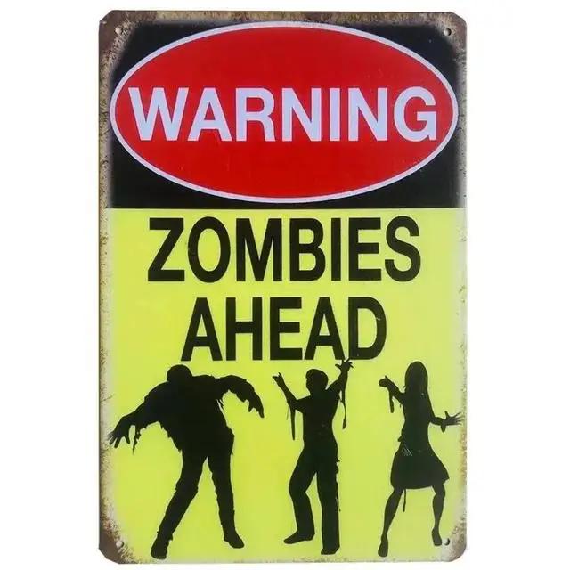 Vintage Warning Beware Metal Tin Signs Plaque  Wall Decoration Art Posters for Man Cave Home Cafe Garden Club Bar  Iron Paint