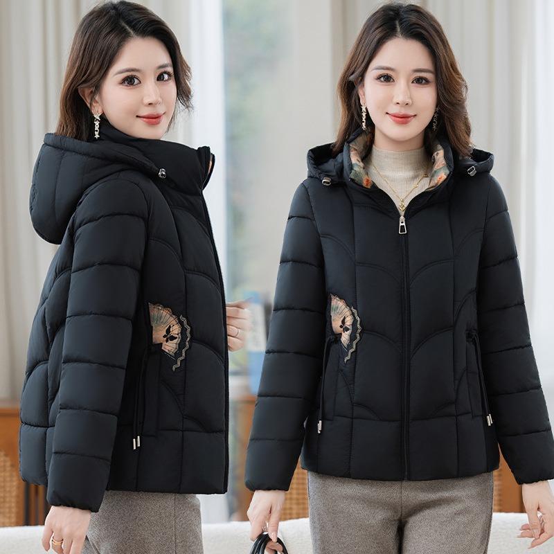 Grandma Winter Padded Clothes Women's Middle-aged and Elderly Padded Jackets Thickened Mother Down Padded Jackets Old Lady Hooded Clothes