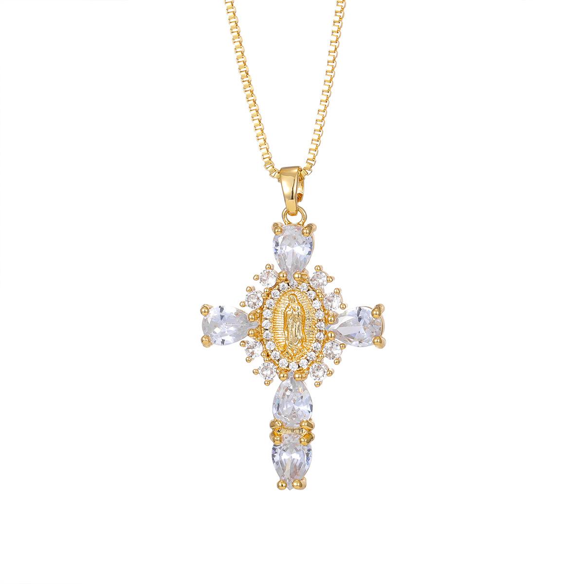Pendant Jewelry Copper Inlaid Zircon Temperament Joker Necklace Female Necklace Accessories белый