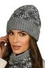 Apricot Colored Youth Hat with Turn-Up Color Gray