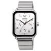 CASIO Standard Round Rectangle 24-Hour Display Multi-Function Analog Mens Watch MTP-M306D-7AV Silver Overseas Model