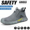 Welding Work Boots for Men Indestructible Steel Toe Slip Resistant Boots Welder Working Shoes Safety Construction Working Shoes