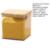 Large Square Flour Sugar Storage Container Airtight Plastic Food Jar with Wooden Lid for Flour Sugar Cookies Rice Coffee Beans Kitchen Pantry