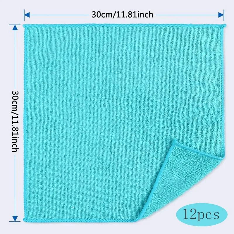 5 τμχ/συσκευασία Πανί καθαρισμού κουρελιού μικροϊνών, 5 χρωματικές πετσέτες καθαρισμού για κουζίνα σπιτιού