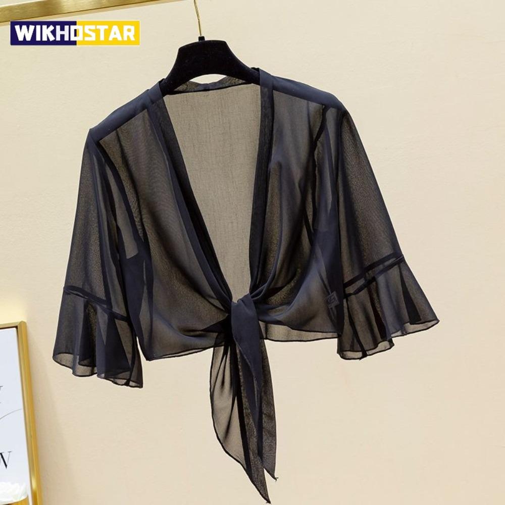 Cloak Chiffon Chiffon Shawl Multicolor Short Thin Coat Tulle Shawl Women