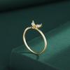 Exquisite Gold Butterfly AAAA Zircon Ring S925 Silver Ring for Women's Fashion Party Jewelry Sterling Silver Elegant Party Silver Ring