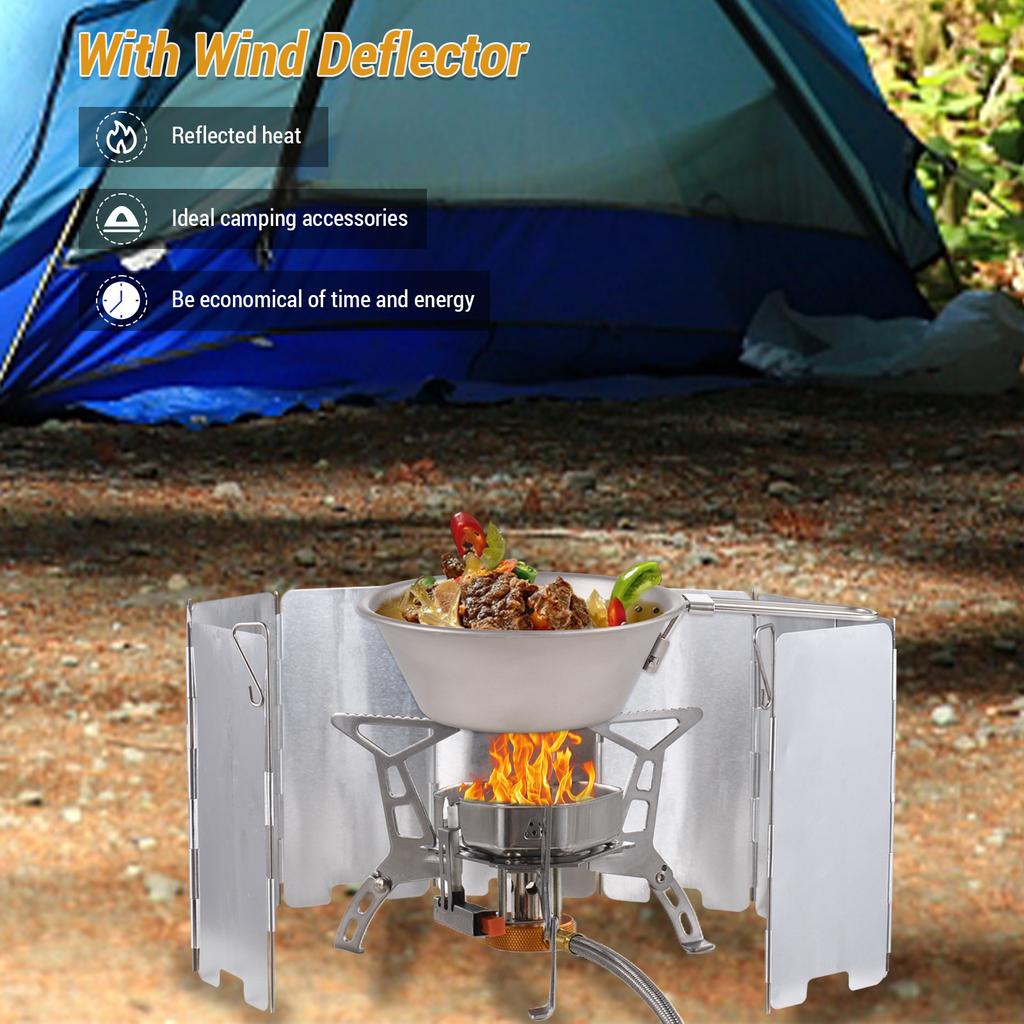 Camping Stove Portable Gas Stove  Outdoor Cooking Stove Camping Gas Stove Kit for Hiking Lightweight and Foldable