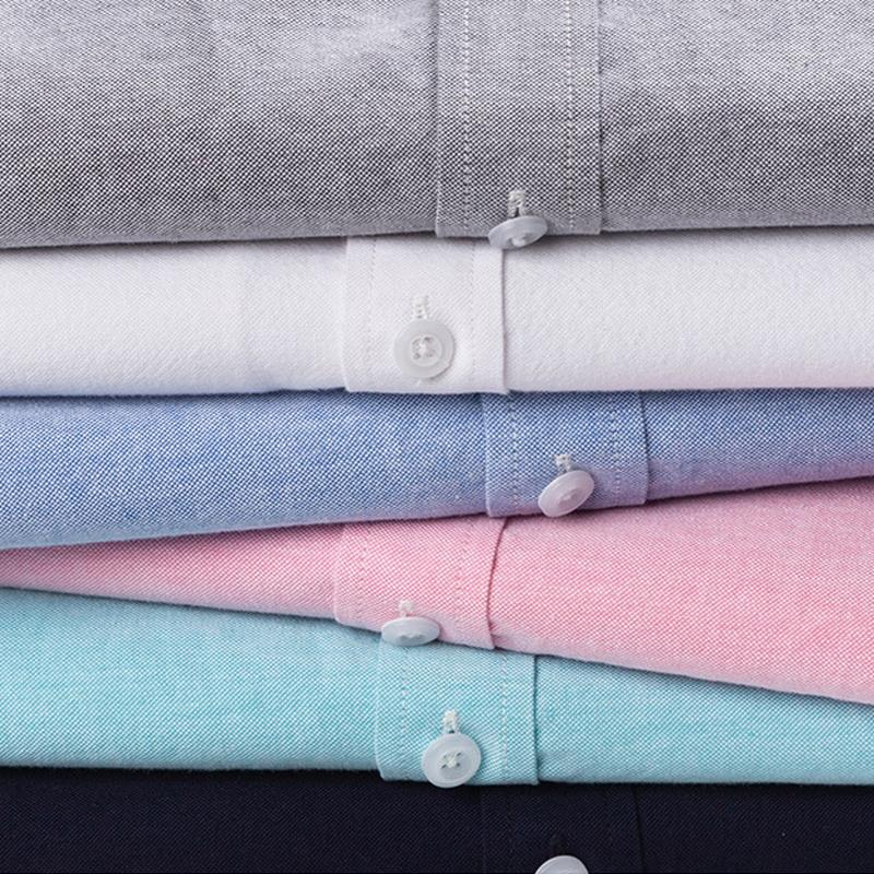 Qualität 100% Baumwolle Oxford Hemd für Herren Langarm Lässig Business Regular-Fit Formelle Hemden Gesellschaftsbluse Herrenkleidung