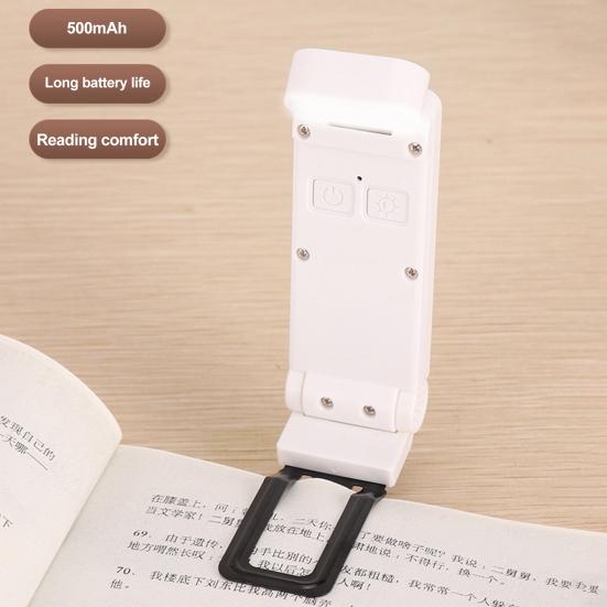 Clip Type Reading Light Rechargeable Portable USB-C Fast Charging Foldable 3 Color Temp 5 Brightness Levels LED Indicators Bed Light