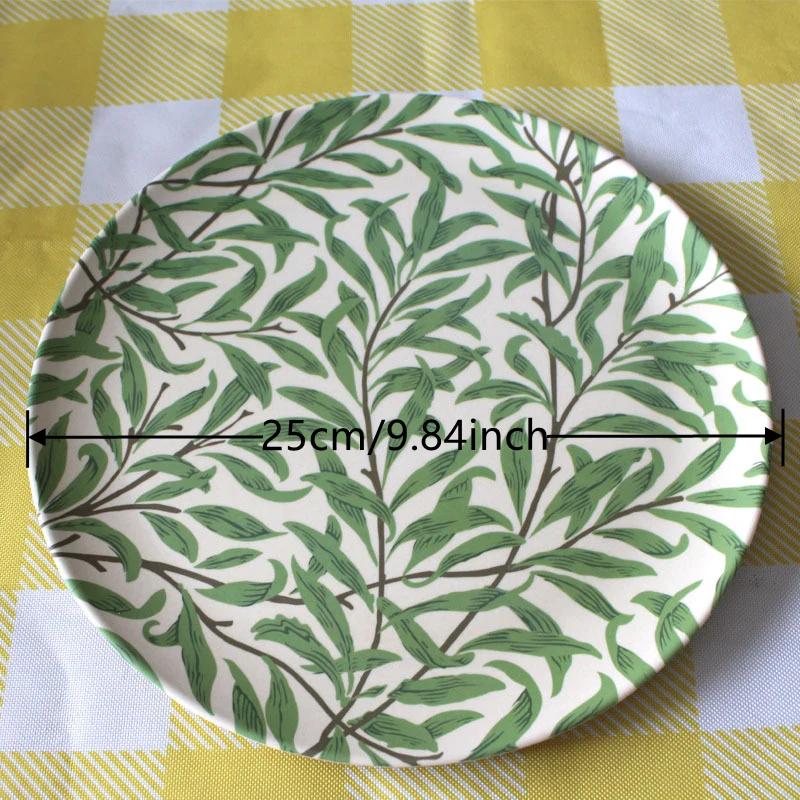 Bamboo Fiber Western Dining Plate Eco-Friendly Steak Pizza Plate Salad Bowls Fruit Snack Candy Tray Degradable Tableware Dishes