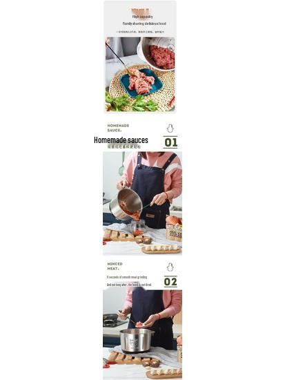 Electric 304 Stainless Steel Meat Grinder & Multifunction Kitchen Machine for Dough, Garlic Paste, and Vegetable Chopping.