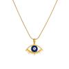 Gold Plated Stainless Steel Evil Eye Enamel Pendant Necklace for Women