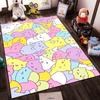 Adorable Multicolored Cartoon Cats Pattern Carpet - Pastel Animal Design Home Decor Suitable for Use As an Anti-slip for Room and Bedroom Sofas