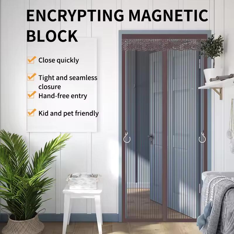Magnetic Door Screen Big Size Door Magnetic Mosquito Net Insect Proof Flight Summer and Kitchen Indoor Invisible Net Magnetic Door Mesh Net