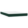 Box Spring Bed with Mattress Dark Green 160x220 cm Velvet