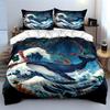 Ocean-Inspired Home Decor Set Soft Comfortable Duvet Cover Bedding Set Included 1*Duvet Cover & 2*Pillowcases, Gift