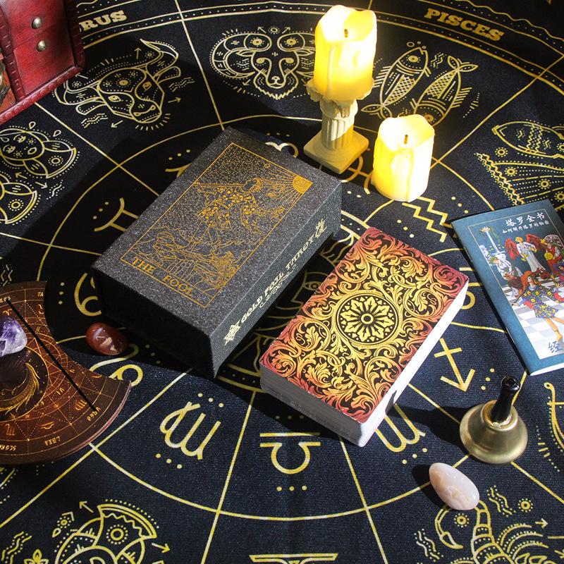 Witekin Gold Foil Tarot Cards: Complete Set for Beginners with Analysis