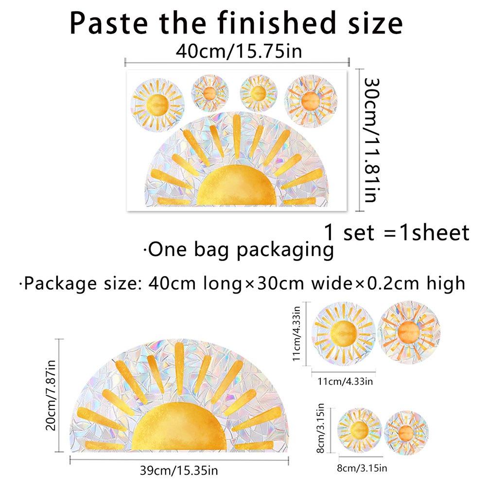 

Радужные призмы Солнце Ловец Наклейки на окна Цветное стекло Статическая наклейка Столовая 2