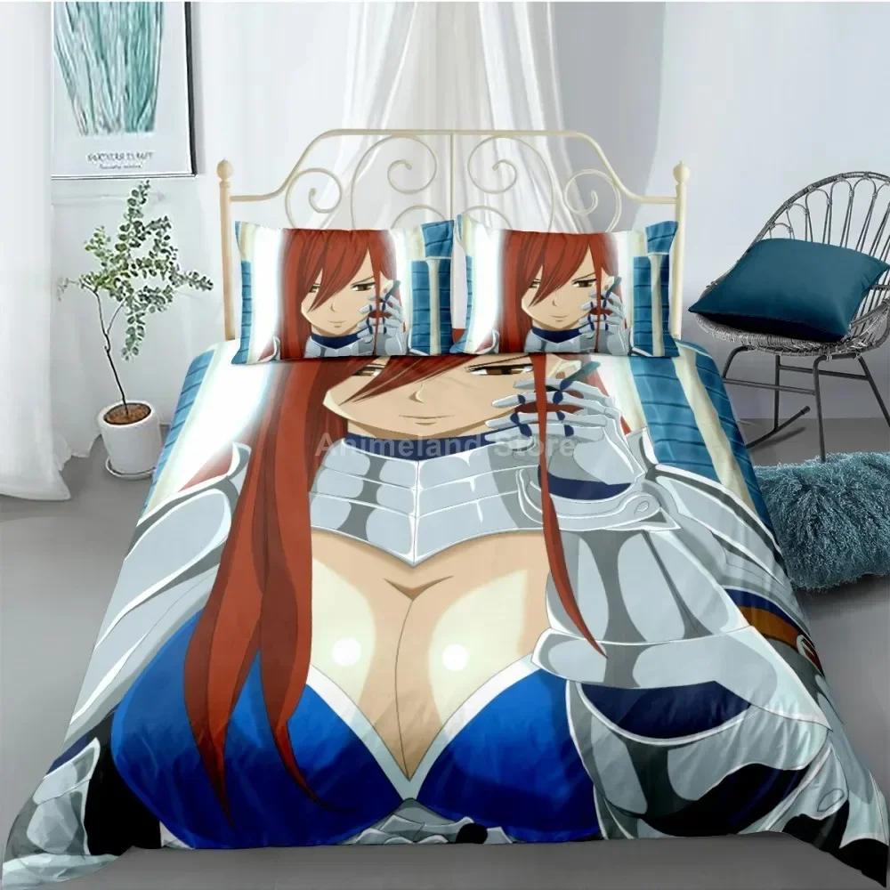 Fairy Tail Bedding Set Anime Duvet Cover Quilt Duvet Cover Sets Home Decor Twin Single Queen King Size Fashion Gift Cartoon