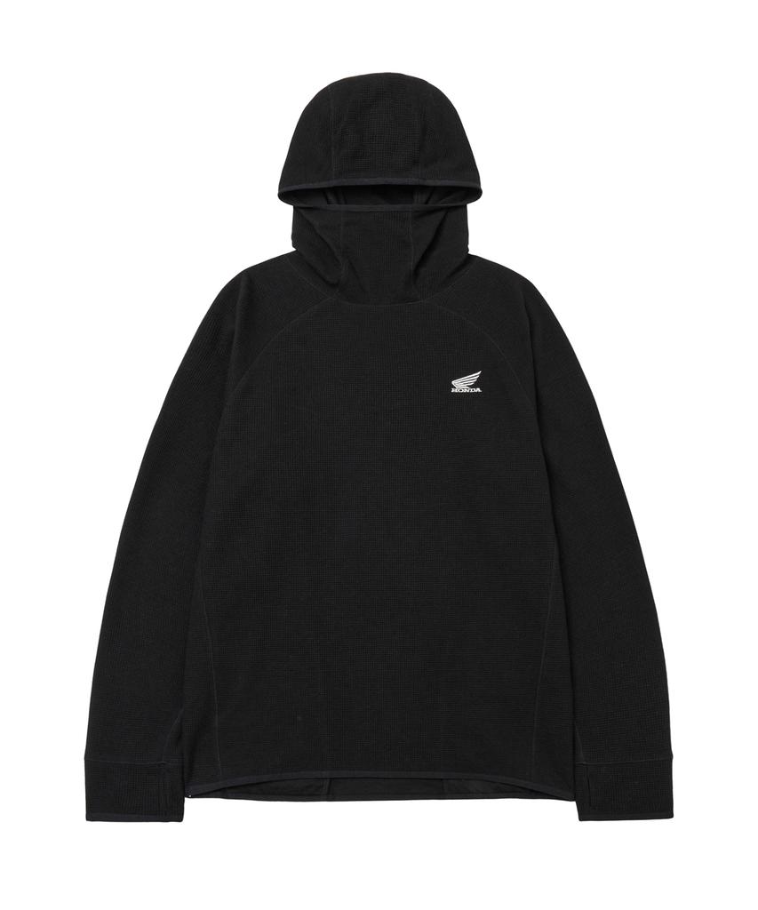 PHYPS MOTORCYCLE H-Tech Waffle Back Pocket Hooded Long Sleeve Black