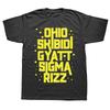Skibidi Rizz Gyatt Ohio Funny Rizzler Gift Toilet Meme T-shirts Men Fashion Casual Tshirt 100% Cotton Loose Oversized T Shirt