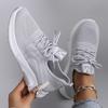 Spring New Women'S Sports Shoes, Fashionable, Breathable, Lightweight, Non-Slip, Wear-Resistant, Casual Sports Shoes, Flat Shoes