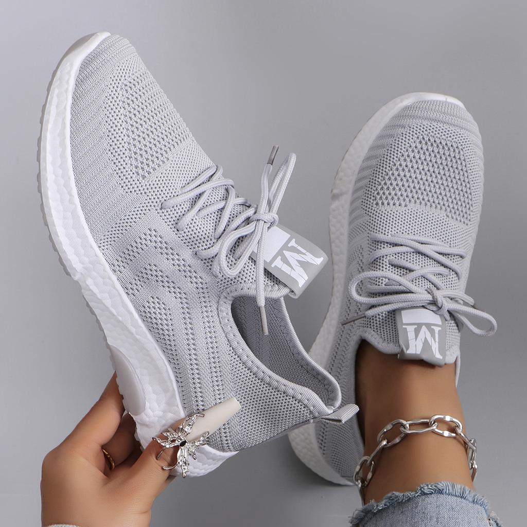 Spring New Women'S Sports Shoes, Fashionable, Breathable, Lightweight, Non-Slip, Wear-Resistant, Casual Sports Shoes, Flat Shoes