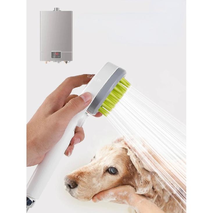 

1/4 разъем для насадки для душа для домашних животных, распылители для ванны с контейнером для шампуня, массажер для душа для собак, щетки для чистки волос, щетки для ухода за волосами серый