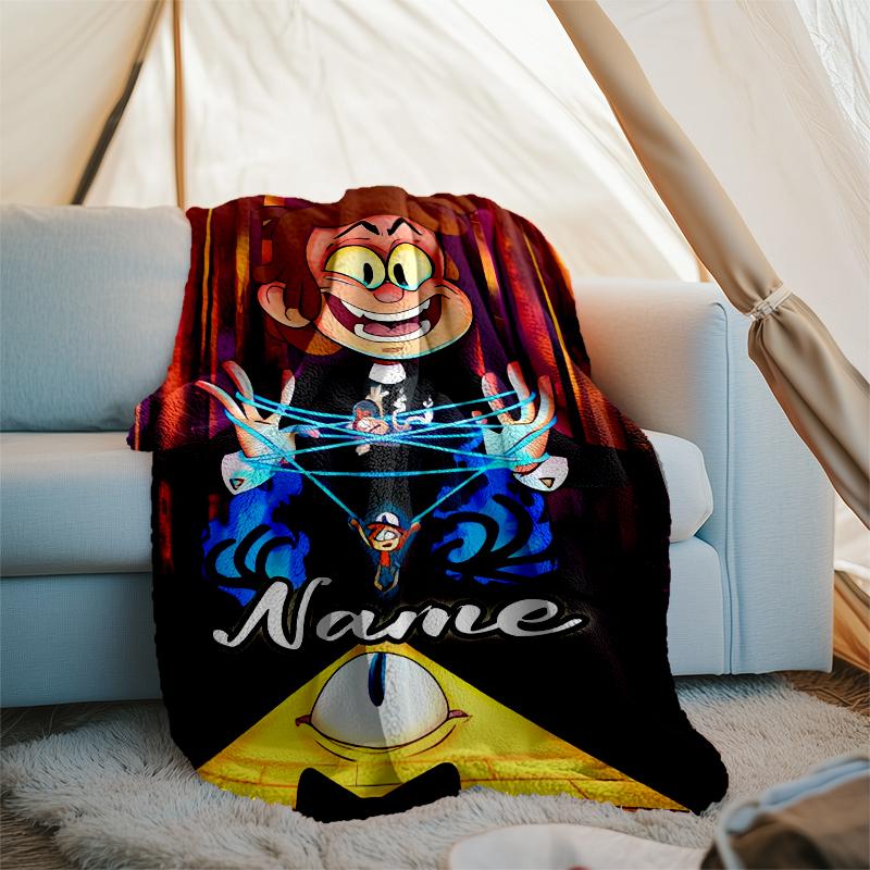 Personalized Custom Name Blanket - Gravity Falls Print Design,Blanket for Sofa,Bed,Travel,Camping - Soft and Warm, Great Gift