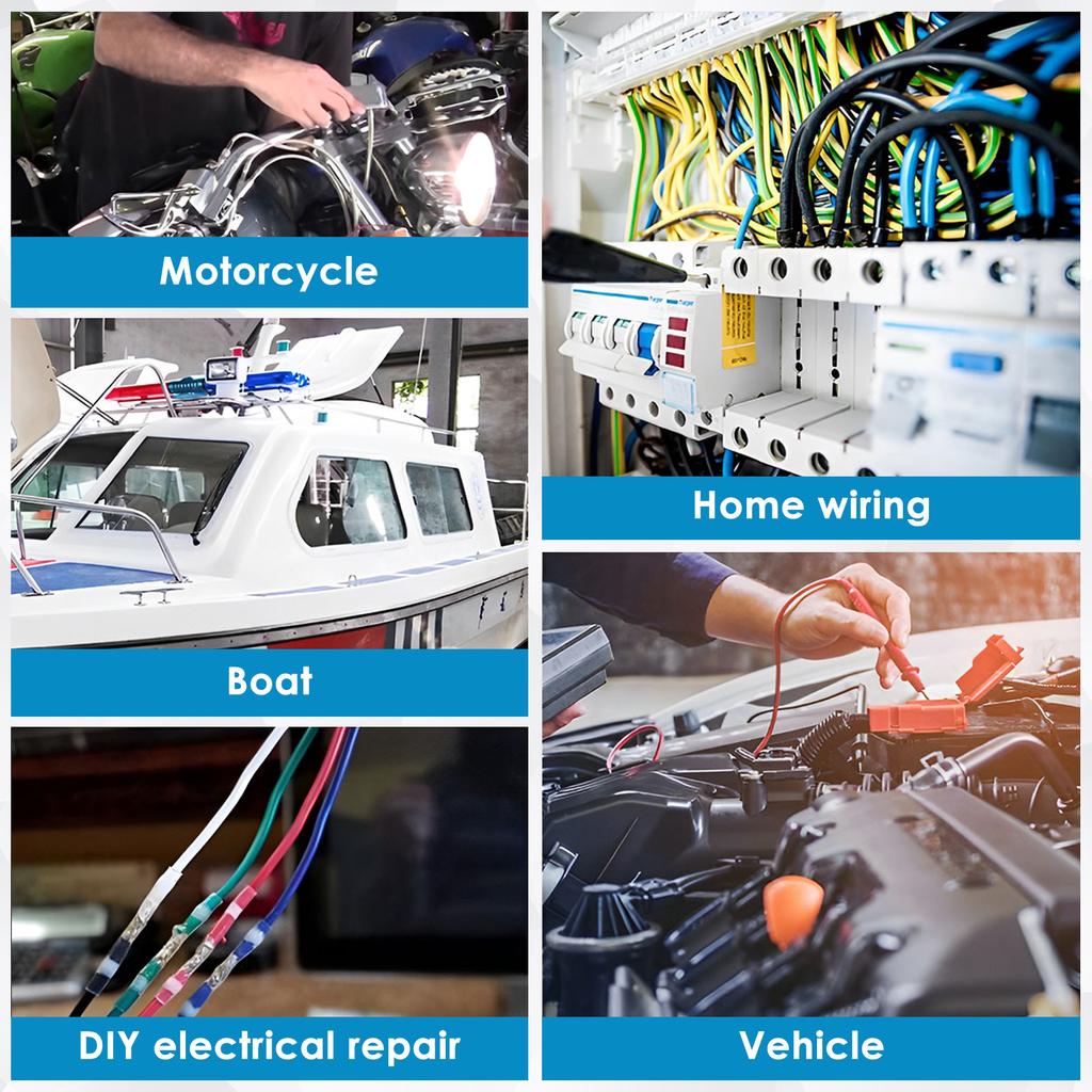 500/210pcs Heat Shrink Wire Connector Butt Terminals Kit Crimp Connectors Waterproof Insulated Electrical Terminals Marine Autom