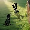 2-Pack Metal Dog Garden Stakes, Puppy Shape Outdoor Yard Art, Weather-Resistant Lawn Decor for Pet Lovers, Unique Gift for Dog Owners
