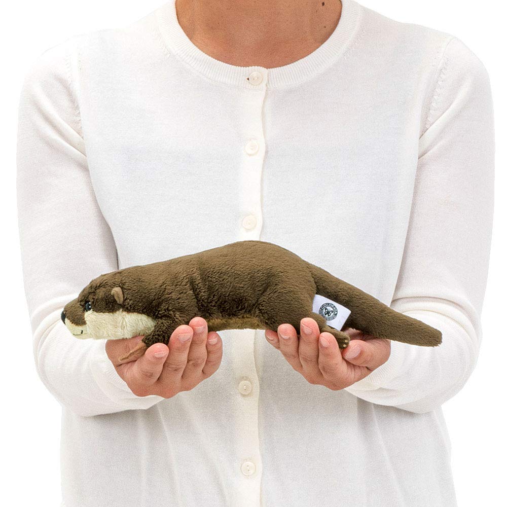 Calorata Asian Otter Plush Toy Realistic Animal Toy Doll Gift Present Birthday Christmas Present Small-Clawed (Nestling Series/Soft Touch) (Twice