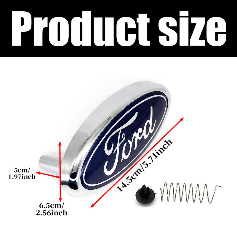 14.5x6.5cm ABS Spring Replacement Emblem Badge For Ford Mondeo Focus Fusion MK2 MK4 F150 F250 Auto Exterior Tuning Accessories